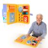 EHUELDER Fidget Folder for Adults with Dementia - Portable Sensory Busy Board for Seniors - Waterproof Activity Blanket for Restless Hands - Dignified Memory Care Gift for Dexterity