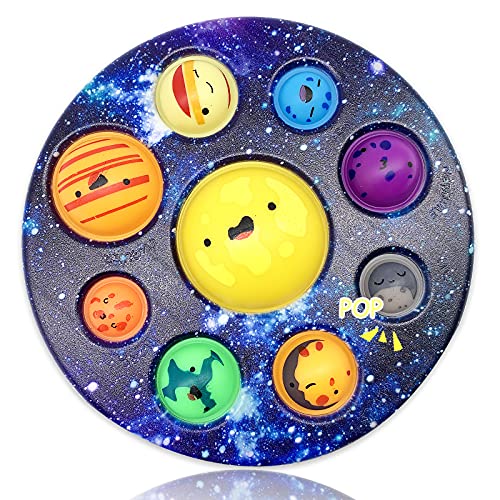 Eight Planet Cave Bubble Push Fidget Toy, Galaxy Cave Digits Fidget Toys, Autistic Adults Simple Anxiety Relief Big Cave, Bubble Early Education Tools Toys