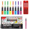 EINCORN 16Pcs Fluorescent Color Highlighters Colorful Drawing Markers for Daily Note Taking Journaling Highlighting Sketching Night Visible Study Markers