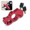 EJOWMOW Motorcycle Handlebar Lock, Heavy Duty Press Adjustable Throttle Brake Lock, Alloy Rust-proof Anti-theft Security Device, Universal Portable Accessories for Motorcycles & Bikes (Red)