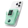 Ekrist Magnetic Portable Charger for MagSafe with Built-in Cable,iWatch Charger,Wireless Power Bank Travel Essentials,25W Fast Charging Battery Pack for iPhone 17/16/15,Apple Watch(Green,10800mAh)