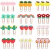 ELANE 36 pcs Silicone Paper Clips Bookmarks Dispenser Bookmark Memo Clip for School Teacher Office Supply Student Stationery. (Colorful)
