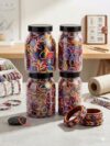 Elastic Hair Rubber Bands Mega Set 4 Jars, 4000 Pieces