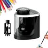 Electric Pencil Sharpener for No.2 and 6-8mm Colored Pencils (Black)