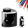 Electric Pencil Sharpener, Hand Held Pencil Sharpener, Fast Sharpen (Black)