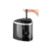 Electric Pencil Sharpener with Auto-Stop, Black, 6.6x7.37cm