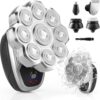 Electric Razor for Men, Head Shavers for Bald Men Electric Razor for Men 5 in 1 Electric Razor 9D Floating Head Shaver with Magnetic Detachable Blades