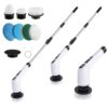 Electric Spin Scrubber with Adjustable Long Handle, 8 Attachments