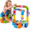 Electric Train Set 3D Flexible Race Track for Kids 3 4 6 7 8 Years Old, Race Car Track with Anti-Gravity and Motorized Car, Building Toy Train Track Educational STEM LearningToy for Boys Girls, 121PCS