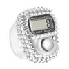 Electronic Finger Tally Counter Clicker Counter,Convenient Portable Digital Display Tally Counter,Resettable Mini Lap Counter for Golf Goods Counting Accessories,Track and Field Lap Counters (silvery)