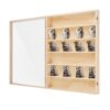 Eleeferri 6-Tier 1/64 Model Cars Display Case, for Diecast Matchbox Hot Wheels,Wall-Mounted Cabinet with Clear Door & Locking Latches, Wood Color