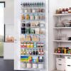 ElegantArray 10-Tier Pantry Door Organizer, White