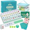ElegantMahj American Mahjong Tile Set, 160 Green Engraved Tiles