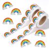 Elegaperma 1000Pcs Rainbow Stickers for Kids,1.4 in Glitter Foil Stickers