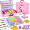 ELFJOY Bracelet Making Kit, Weaving Loom for Kids, Friendship Bracelet Kit, DIY Arts and Crafts for Girls, Potholder Bags Making, Coaster Weaving, Beginner Weaving Supplies for Birthday Christmas