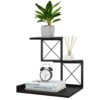 ELITEROO Wood Desktop Shelf, 3 Tier Desk Shelves Small Bookshelf Organizer, Office Storage Rack and Cubicle Organizers Accessories for Dorm Office Home Decor, Black