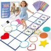 Elkonin Box Floor Mat Activity Set, Phonemic Awareness Phonics Games, Toddler Preschool Kindergarten Classroom Must Haves, Science Reading Learning Materials Manipulatives,Kids Active Play Gross Motor