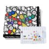 Ella ola kids Snuggleinkk Color Sketch Blanket, Coloring Blanke with 24 Markers,Washable, Creative DIY Art Doodle Blanket for Play & Activity