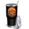 Ella's Fellas Desert Sunset Tumbler, 30 oz Vintage Lasso Cactus Cup Country Music Fan Stainless Travel Mug Lid Straw