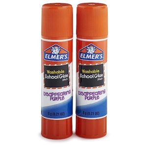 Elmer's Disappearing Purple School Glue Sticks, 0.21 oz, Pack of 2 (E522) 4 Pack