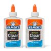Elmer's Liquid School Glue, Clear Glue, Washable, Great for Making Slime, 10 Ounces Total