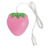 Elnwnnkc Strawberry Shaped Wireds Optical Mouses, Small Cute USB Cord Mouses for Laptop PCs Offices Gaming Girls Gift