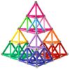 ELONGDI Magnetic Building Blocks, [ 132 Pieces ] Lengthen Building Sticks Set, Magnet Stem Toys Set Non-Toxic Building 3D Puzzle Boys Toys for Kids and Adult