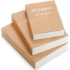 Elsjoy Set of 3 Kraft Sketchbook & Drawing Notebook, A5/A4/B5 Sketch Book Travel Journal Notebook with Thick Paper for Drawing & Sketching, 128 Sheets/256 Pages