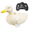 Elyebxj 1-Pack Water Toy, Amphibious Remote Control Sound Duck with 2.4G Steering & Head Movement, White