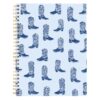 Elyse Breanne Design - 7x9 inch Hardcover Spiral Bound Notebook - 72 College Ruled Sheets (144 pages) - Recycled Paper, 1 Subject - Cowgirl Boots