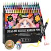 EMART 80 Colors Dual Tip Acrylic Paint Markers Water-Based Paint Pens Set