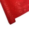 Embossed Faux Leather Sheets for Earrings Purses Making, 12 x 54 inch (32x137cm) Dragonfly Butterfly Flower Faux Leather for DIY Crafts Sewing Supplies (Red)