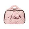 Embroidery Small Makeup Bag for Women, Travel Toiletry Skincare w/ Zipper
