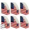 Emelivor America Flag Desk Paper Organizer Storage Holder for School