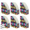 Emelivor Owls Star Desk Paper Organizer Storage Holder for School