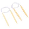 Eminchu 2Pcs Circular Knitting Needles Set, Bamboo Knitting Tools, Crochet Yarn Accessories with Smooth Polished Surface, Ideal for Sweaters Carpets Weaving