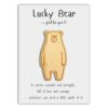 EMNAPH Bear Pocket Hug Gift with Inspirational Card, Cute Wooden Keepsake for Women Friends Kids, Small Encouragement Comfort Reminder for Wallet Bag Desk -A14