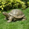 EMOBACO 30.51" Long Realistic Tortoise Figurine, Resin Turtle Garden Statue, Weather-Resistant Indoor/Outdoor Sculpture Decor for Nature Decor & Themed Displays, Landscape Art