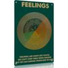 Emotion Wheel Aluminum Wall Art, 8"x12" Feelings Chart Metal Sign, Vintage Style Emotional Vocabulary Poster for Home Office Therapy Room Decor, Mental Heal