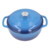 Enameled Cast Iron Oven Pot with Lid and Dual Handles for Baking and Cooking