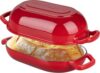 Enameled Cast Iron Sourdough Bread Oven, Dutch Oven, Loaf Cast Iron Bread Pan for Homemade Bread Baking, Meatloaf Pan with Lid