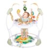 Enborbabe Baby Activity Center, 3-in-1 Grow-with-Me Baby Jumper Seat, 360° Rotating Play Seat with Interactive Toys, Music & Lights, 3 Adjustable Heights for Babies 6+ Months
