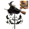 Enchanted Witch Garden Wind Spinner for Yard Halloween Metal Decor Outdoor