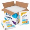 Enday 3 Inch Bulk 48Pack White 3 Ring Binder Clear View Presentation Binder 3-Ring Presentation View Binder with Internal Pockets Heavy Duty Bulk Pack for School, Teacher Classroom & Office Supplies.