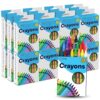 Enday Premium Non-Toxic 24 Color Crayons for Kids & Teachers - 24 Pack Easy to Hold Toddler Crayons, 576 Count