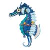 Enesco Allen Designs Salty the Seahorse Sculpted Pendulum Wall Clock, 13.75 Inch, Blue
