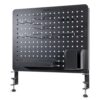ENHANCE Metal Pegboard Desk Organizer (18 x 14 in) Clamp On Desk Peg Board with 14 Attachments, Pegboard Shelf and Pegboard Hooks, Desktop Organizer for Home Office, Crafts, or Gaming Setups