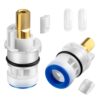 Enhon 2 Pack Hot & Cold Bathroom 2-Handle Faucet Cartridge Compatible with DELTA RP47422, Compatible with 2 Handle Victorian Faucets Only, Stem Replacement Two Handle Ceramic Stem Cartridge