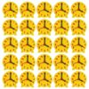 ENIPEDITA 25 Pcs Teaching Clock Kit for Kids to Tell Time Teaching, Teacher Classroom Supplies, 4 Inch Yellow Mini Geared Clock, Basic Math Development Tool