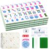 ENKAP American Mahjong Tile Set,166 Green 1.2 in Premium Complete Mahjong Set - Mahjong Set - Great Gift for Clubs, Family Multiplayer Games, Travel, Adults, Seniors, Beginners
